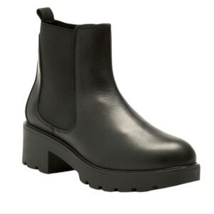 Enzo Tesoti Made in Spain Chelsea Boots Chunky Heel Black Leather Women's 39 / 8